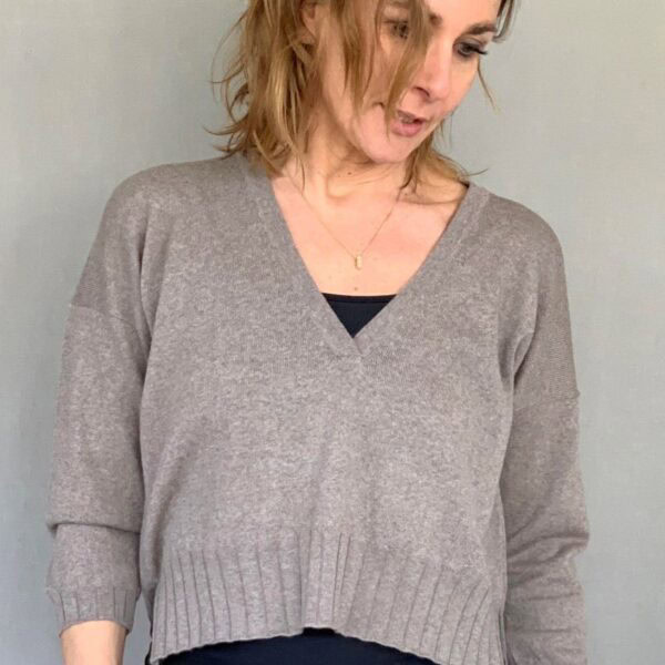 Knit blouse, Casual no. 4 dark sand: Beige knit from Hanne Linding, casual Danish design.